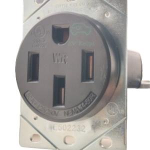 Heavy Duty EV Charging Receptacle, 50 Amp, 125/250V, NEMA 14-50R